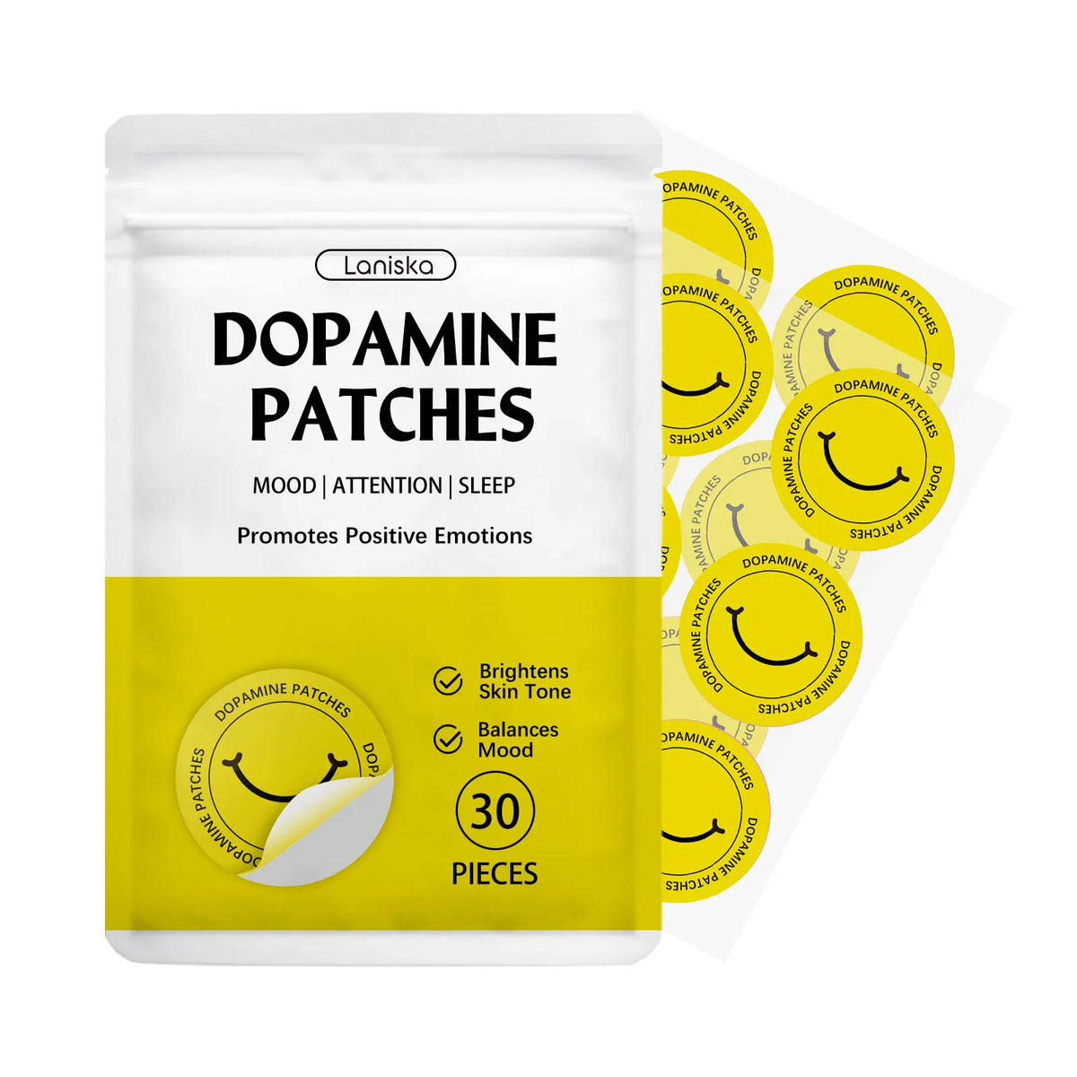 Dopamine Patches Vitality Boost Instant Mood & Focus Enhancement Concentration Aid Wellness Body Care Patch