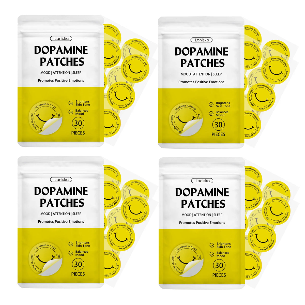 Dopamine Patches Vitality Boost Instant Mood & Focus Enhancement Concentration Aid Wellness Body Care Patch