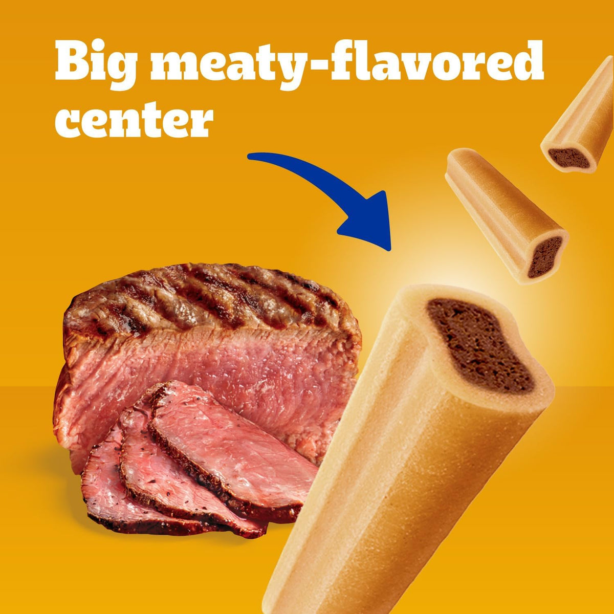 Mini Jumbone Small Dog Treats, Beef Flavor, 35 Count