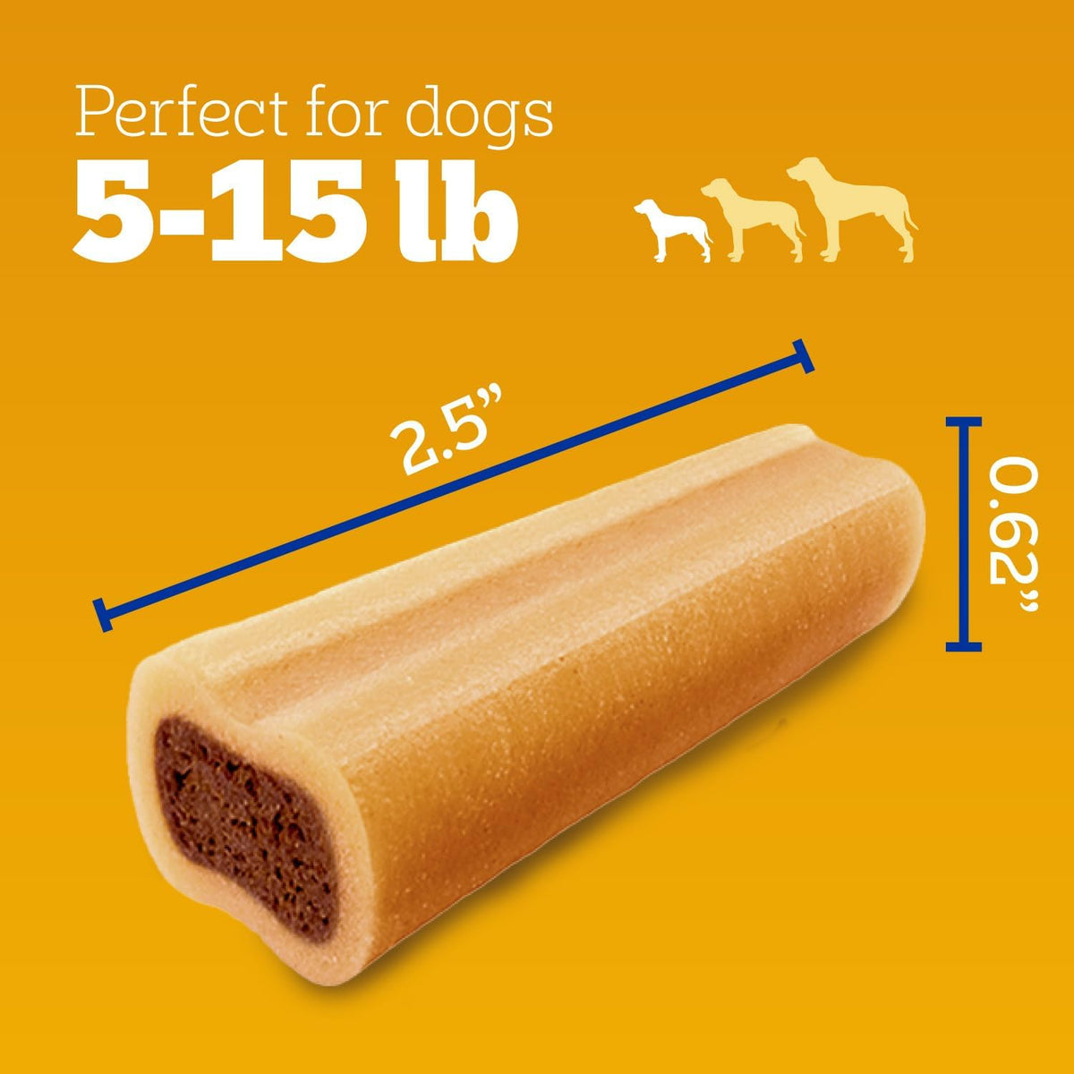 Mini Jumbone Small Dog Treats, Beef Flavor, 35 Count