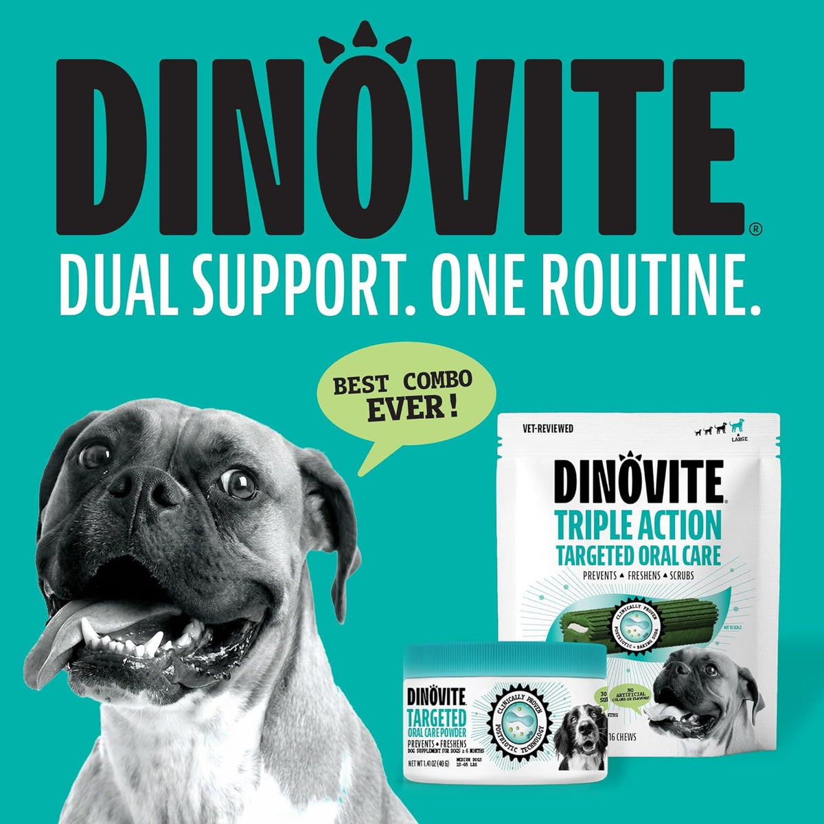 Daily Dental Chews for Medium Dogs, Freshens Breath, Mint, 20 CT