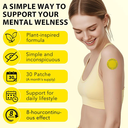 Dopamine Patches | 30PCS Mood Boost & Positivity Support | Vegan Mood Support Patches for Daily Mental Wellness, Plant-Based Formula, Supports Dopamine & Serotonin Balance