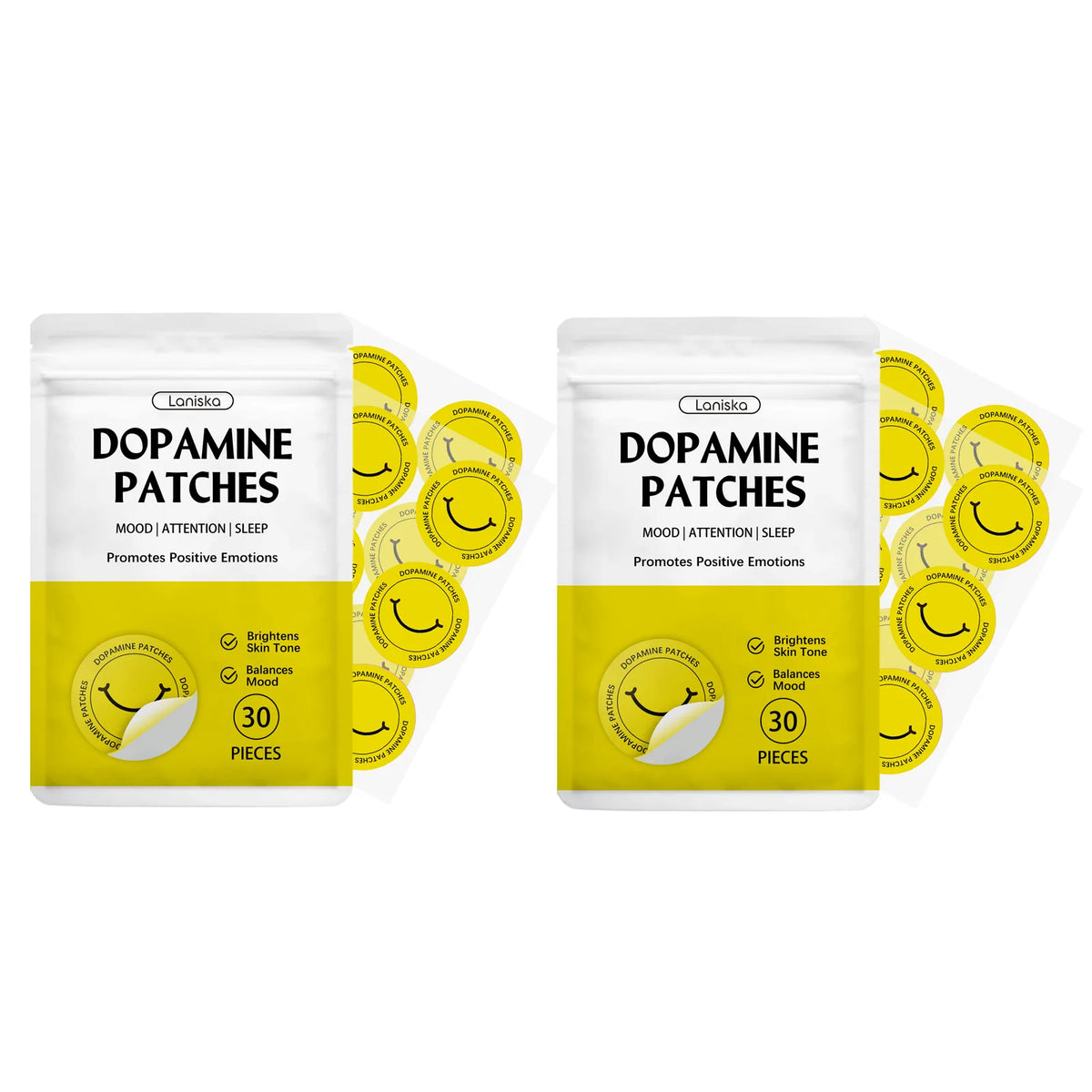Dopamine Patches Vitality Boost Instant Mood & Focus Enhancement Concentration Aid Wellness Body Care Patch